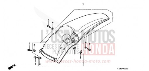REAR FENDER CR125RY de 2000